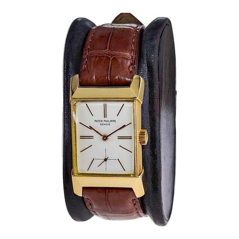 18 Karat Gold Art Deco Stil mit Archivalischem Dokument von Patek Philippe im Zustand „Hervorragend“ im Angebot in Long Beach, CA