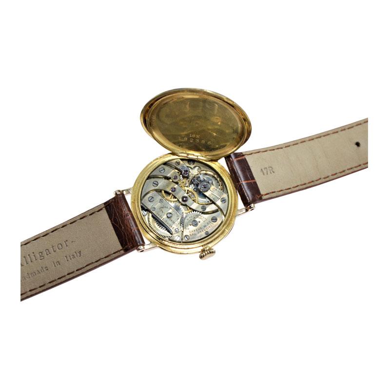 Patek Philippe 18 Karat Gold Art Deco Wristwatch with Enamel Dial, circa 1920 5