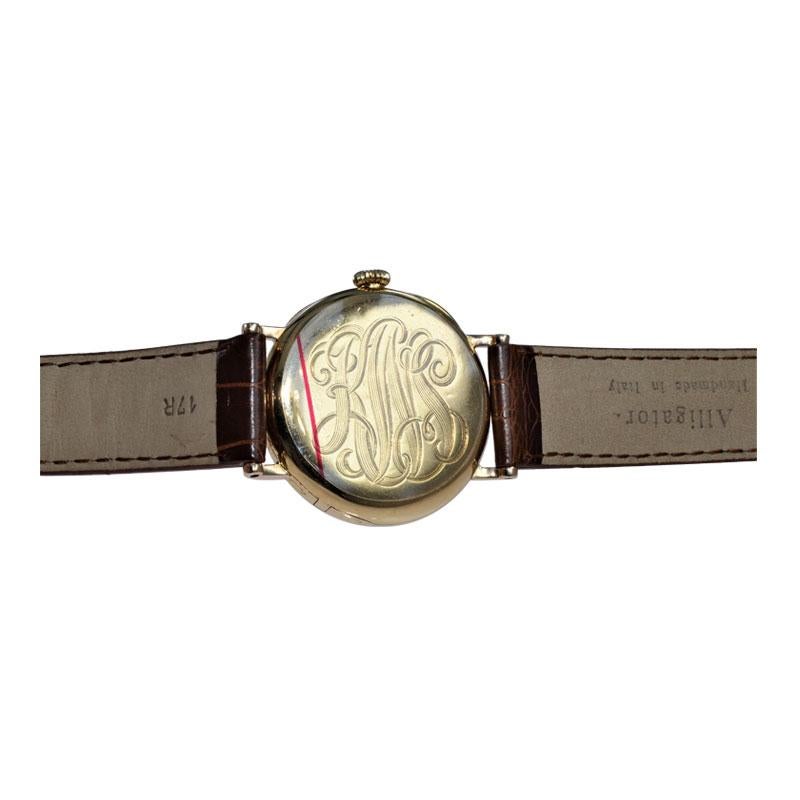 Patek Philippe 18 Karat Gold Art Deco Wristwatch with Enamel Dial, circa 1920 3