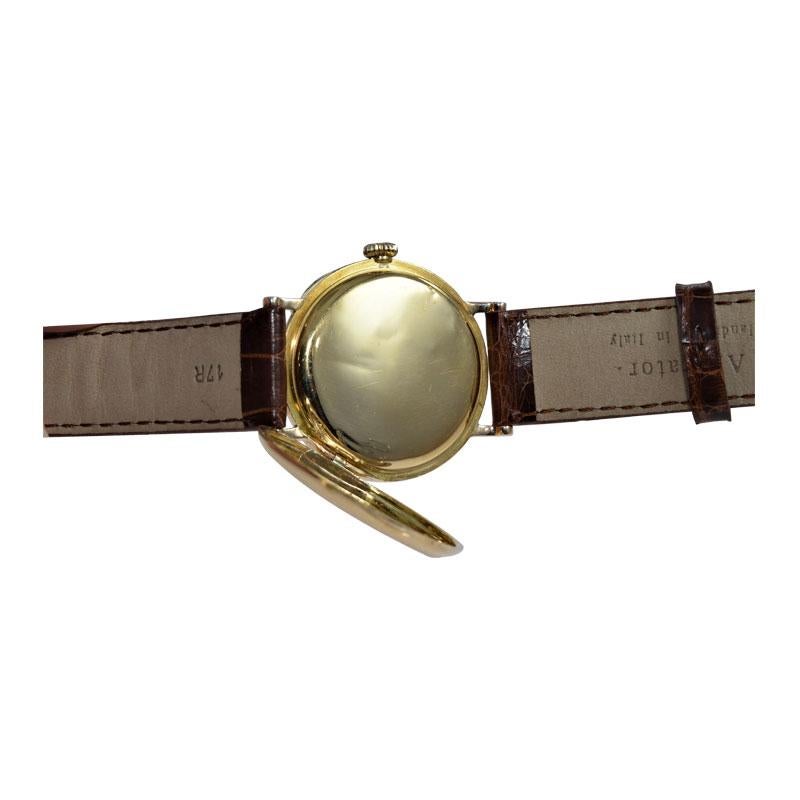 Patek Philippe 18 Karat Gold Art Deco Wristwatch with Enamel Dial, circa 1920 4