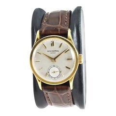 Patek Philippe 18 Karat Gold Classic Calatrava with Original Dial, circa 1940s