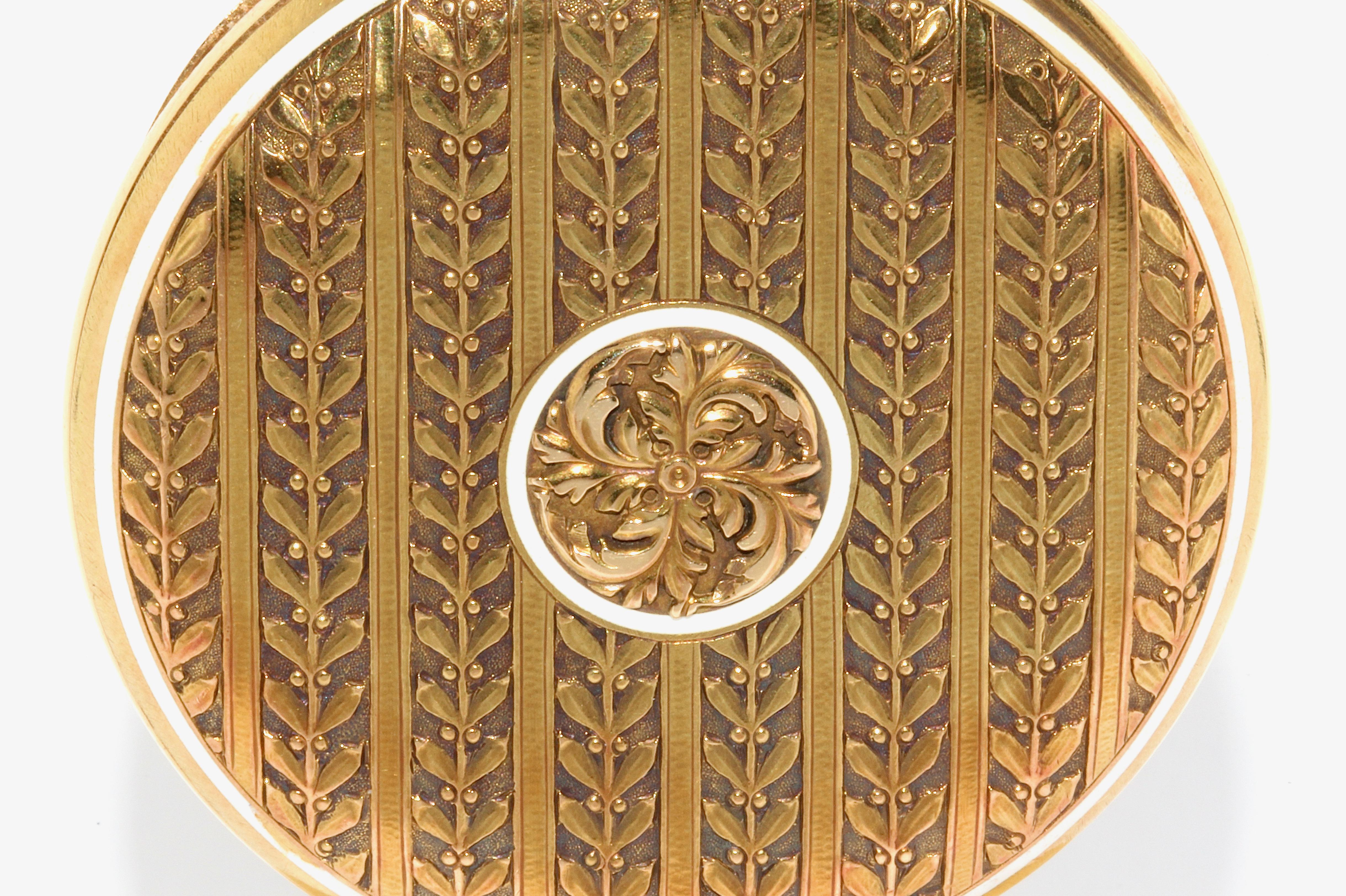 Taschenuhr aus 18 Karat Gold mit Pomp und Emaille von Patek Philippe im Angebot 2