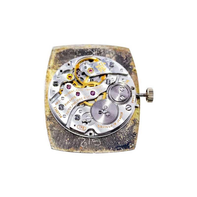18 Karat Gold Tonneau-Form-Armbanduhr von Patek Philippe, um 1971 oder 1972 3
