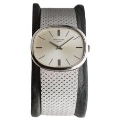 Patek Philippe 18 Karat White Gold Bracelet Watch from 1971 with Factory Archive