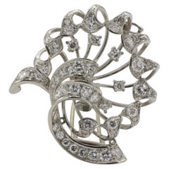 Patek Philippe 18 Karat White Gold Natural Diamond Brooch Pin