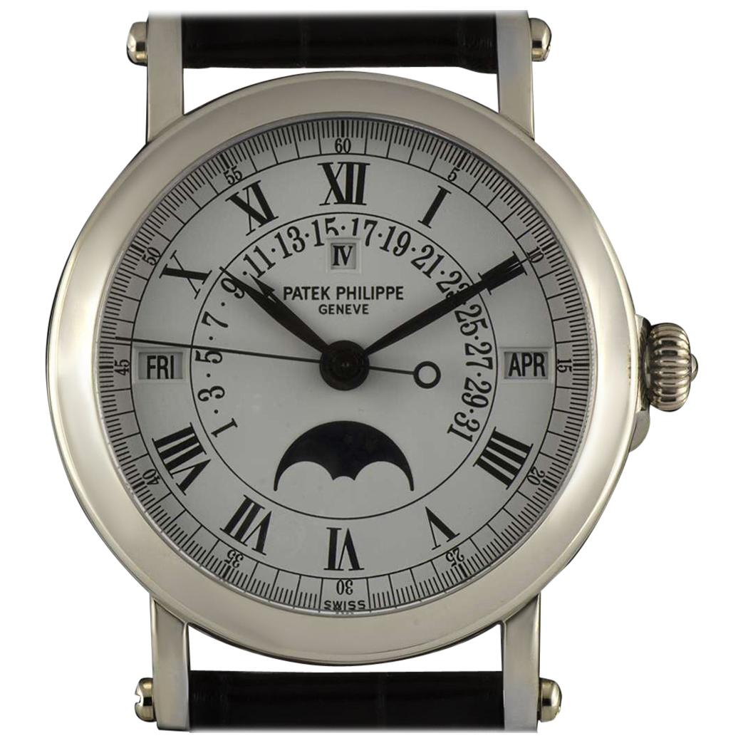 Patek Philippe 18 Karat White Gold Perpetual Calendar Retrograde 5059G-001