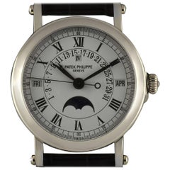 Patek Philippe 18 Karat White Gold Perpetual Calendar Retrograde 5059G-001