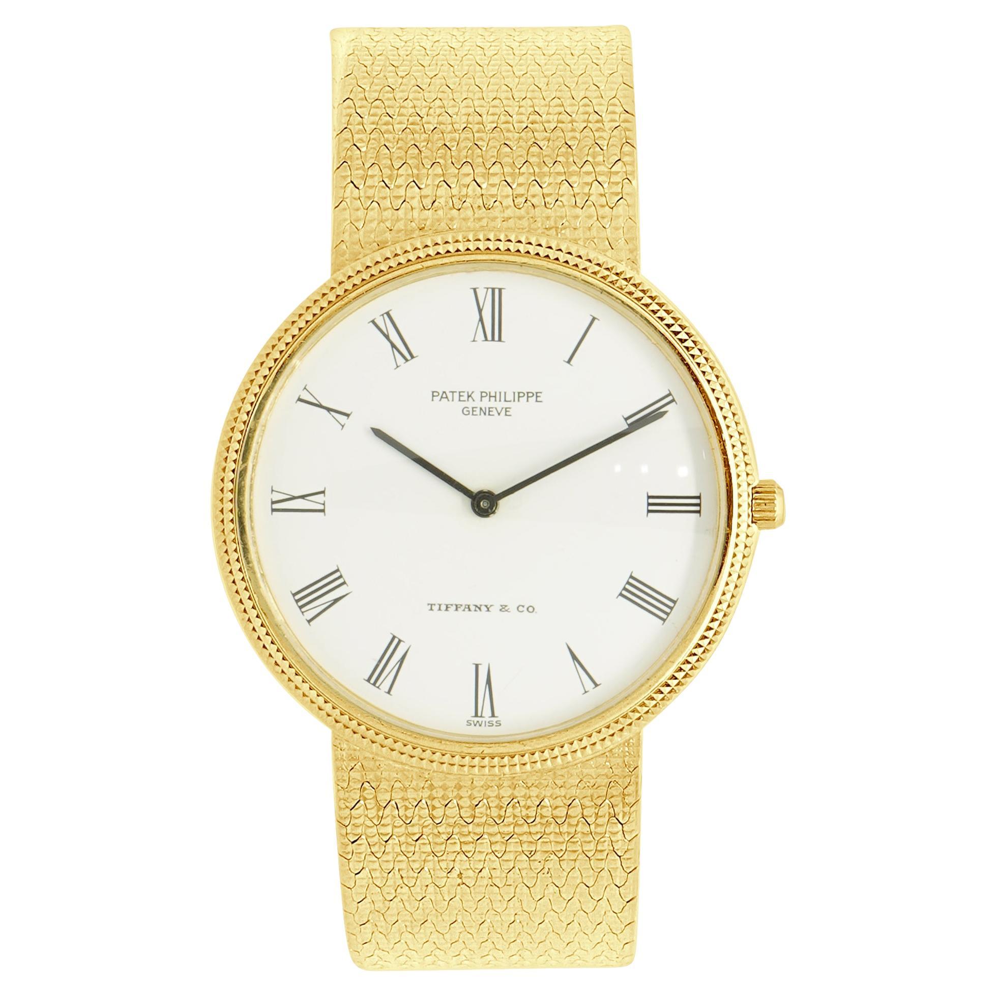 Patek Philippe 18 Karat Yellow Gold Calatrava 31mm Tiffany 
Co.