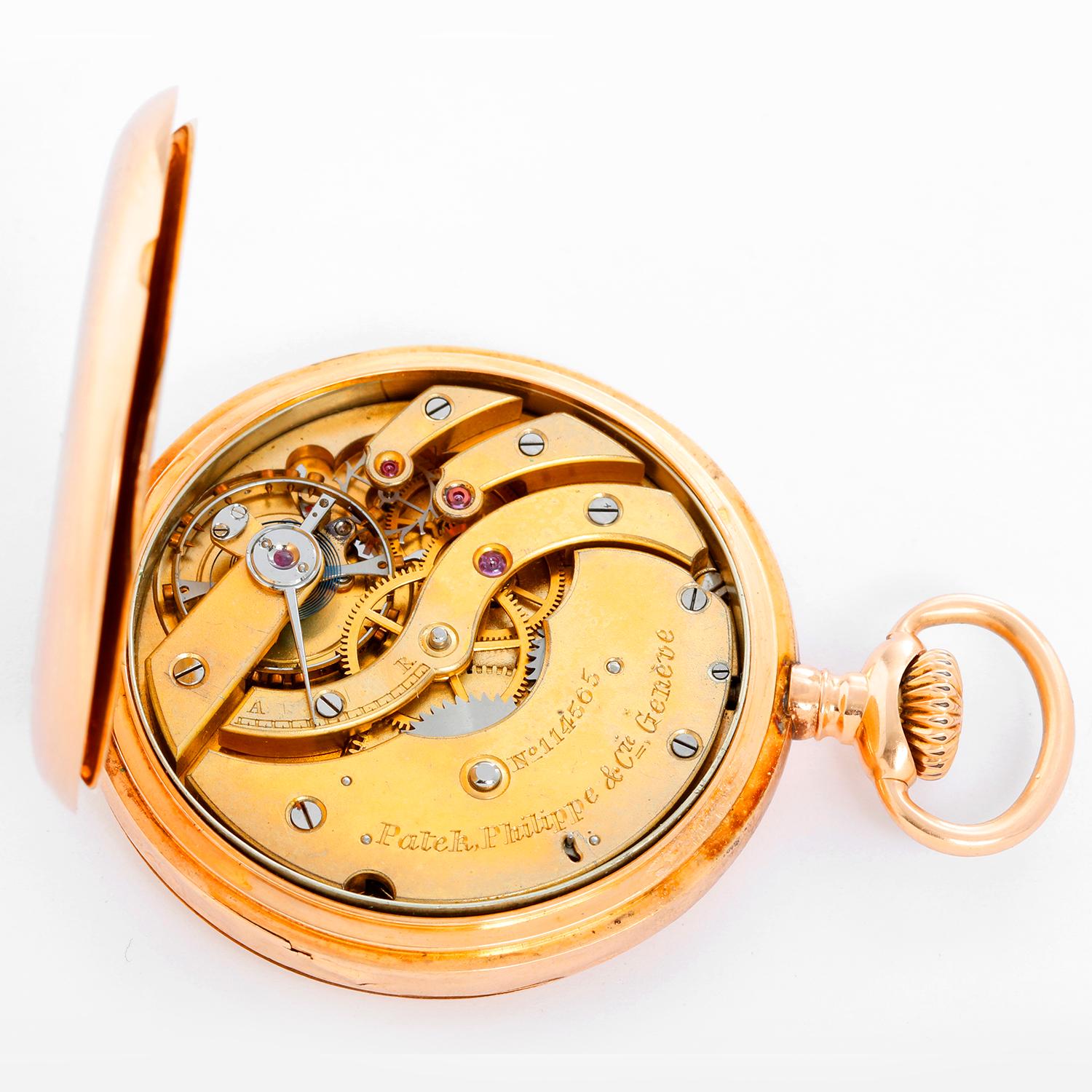 Patek Philippe 18 Karat Yellow Gold Hinge Pocket Watch 3