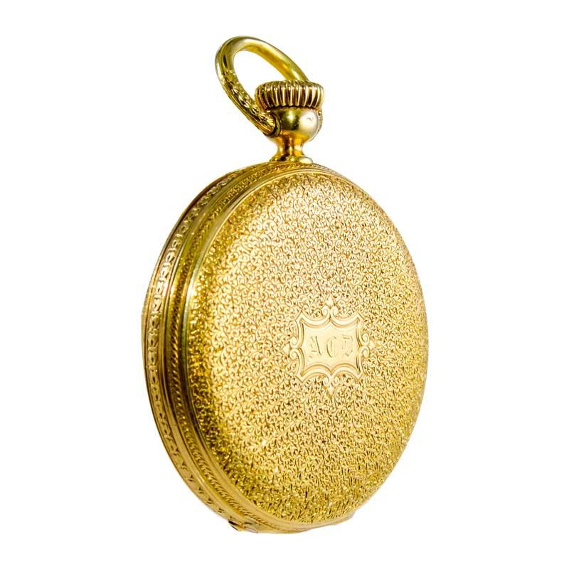 Patek Philippe 18 Karat Yellow Gold Hunters Case Pendant Watch, circa 1860s 3