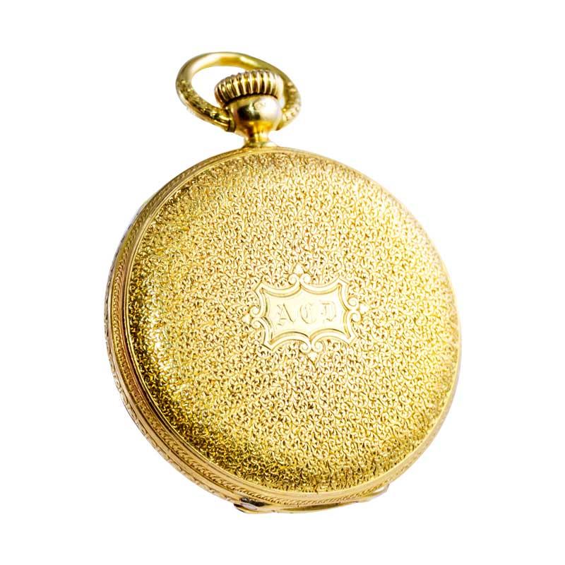 Patek Philippe 18 Karat Yellow Gold Hunters Case Pendant Watch, circa 1860s 4