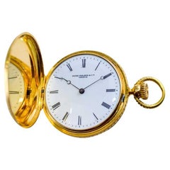 Patek Philippe 18 Karat Yellow Gold Hunters Case Pendant Watch, circa 1860s