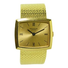 Patek Philippe 18 Karat Yellow Gold Ladies Bracelet Watch