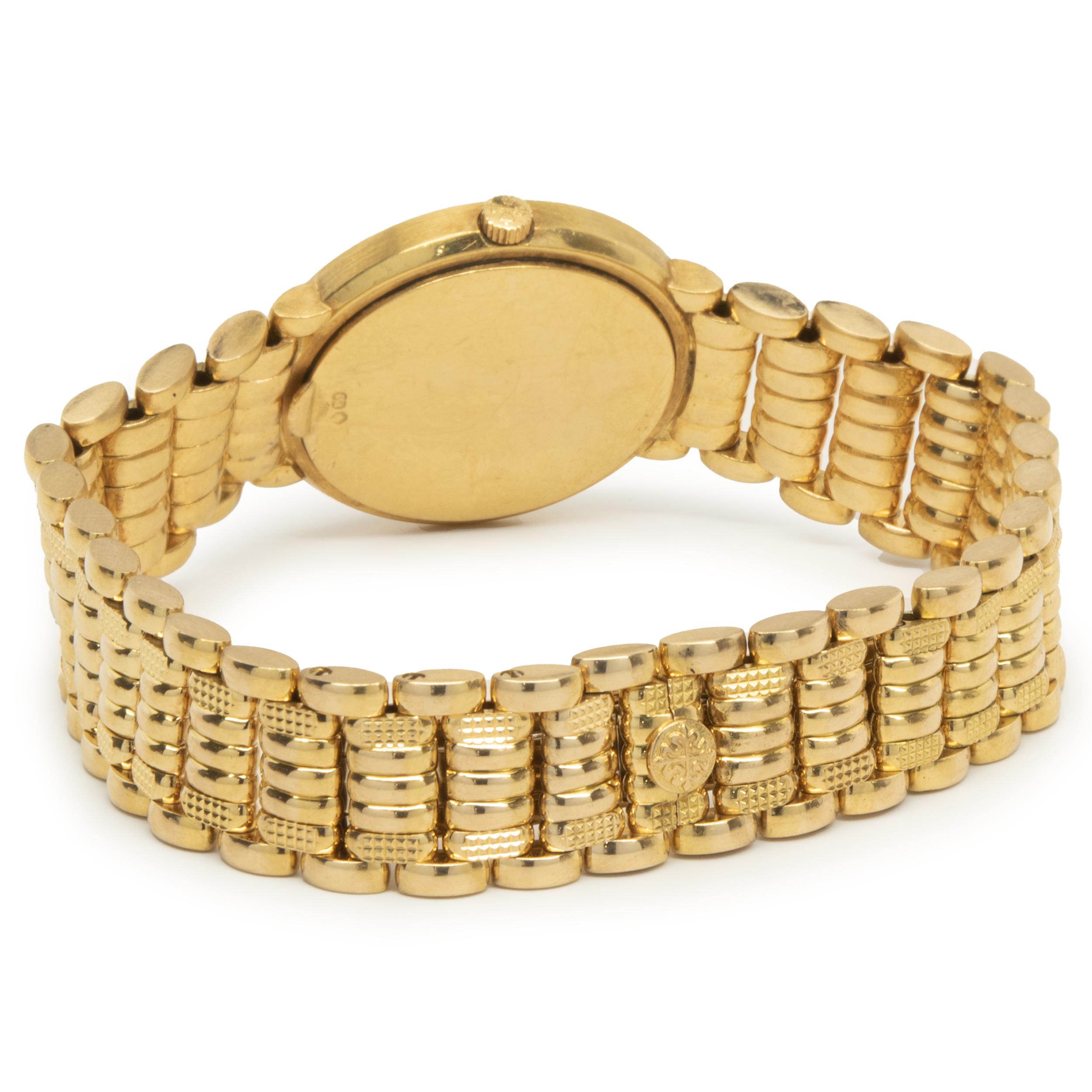 18 Karat Gelbgold Damen Calatrava von Patek Philippe im Zustand „Hervorragend“ in Scottsdale, AZ