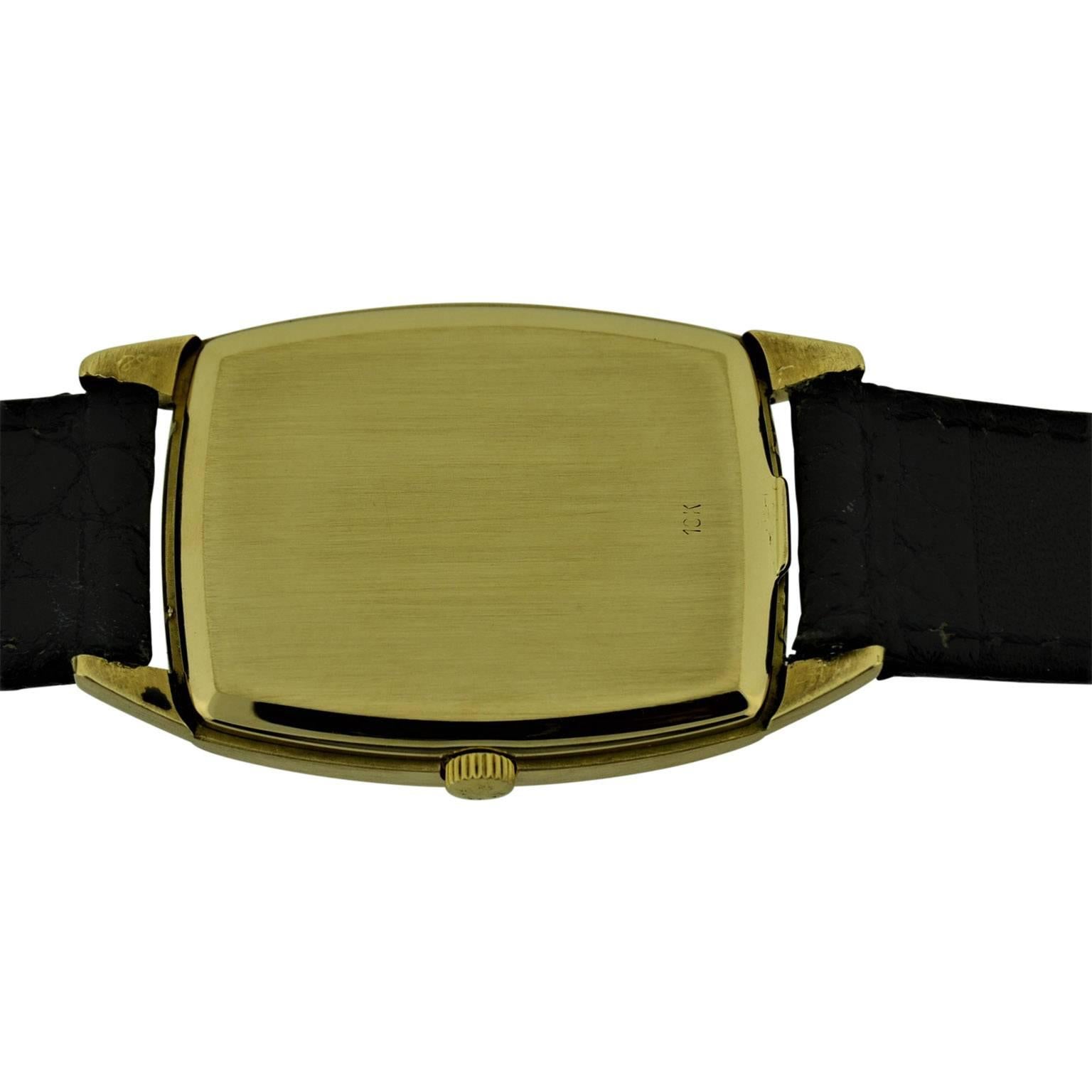 Patek Philippe 18 Karat Yellow Gold Oval Shaped Watch with Original Dial 4