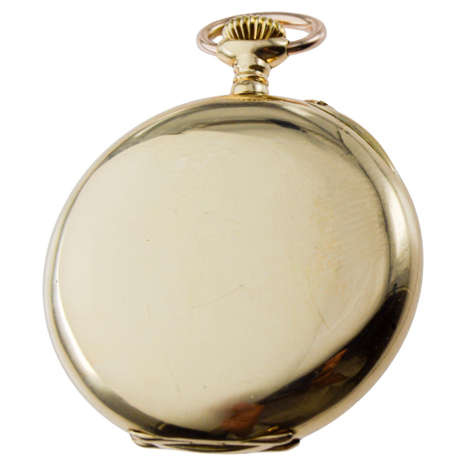 Patek Philippe Montre pendentif en or jaune 18 carats avec cadran en émail et archivage en vente 8