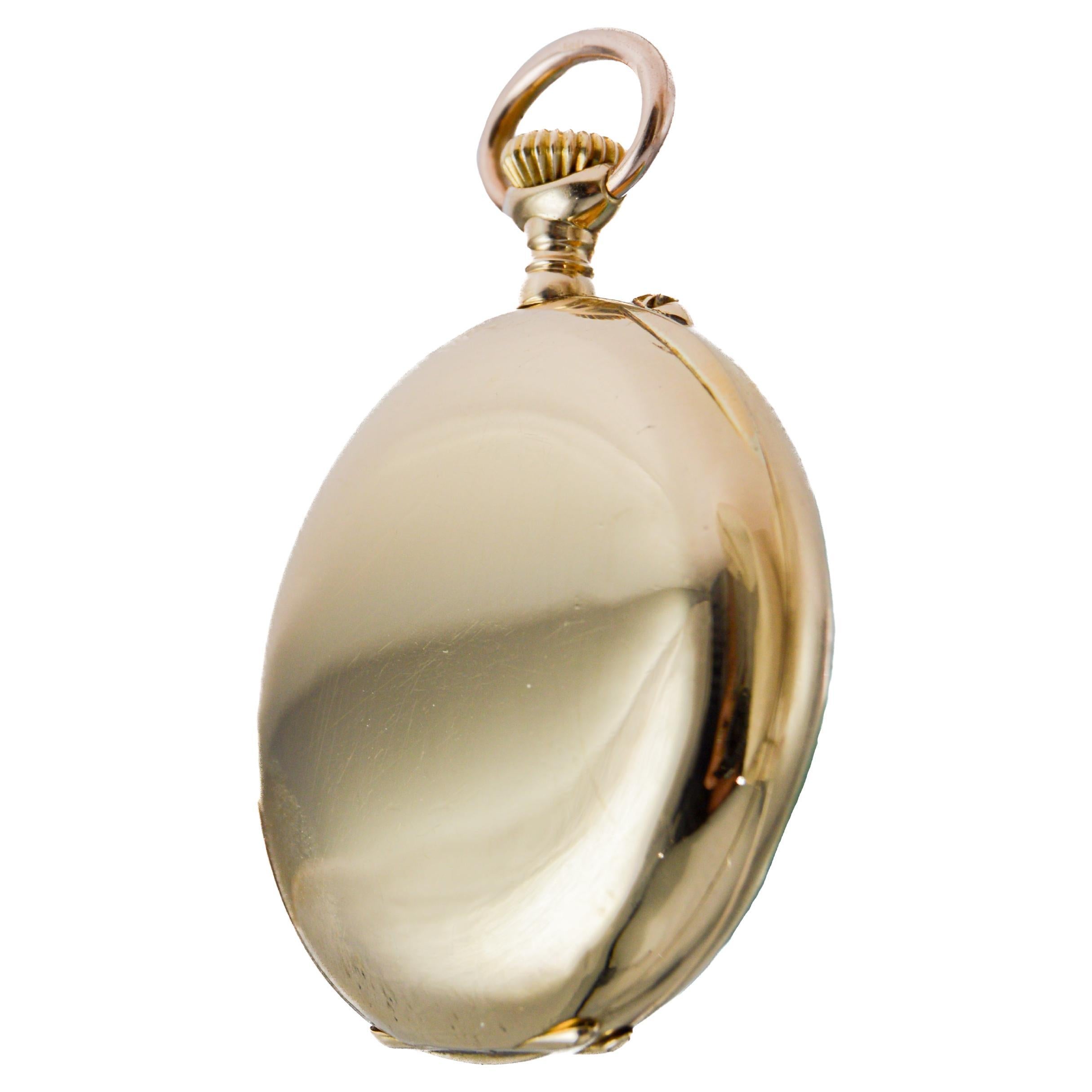 Patek Philippe Montre pendentif en or jaune 18 carats avec cadran en émail et archivage en vente 10