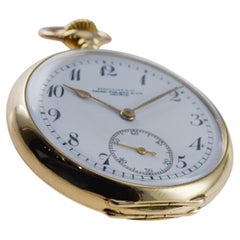 Patek Philippe 18 Karat Yellow Gold Pendant Watch with Enamel Dial and Archival