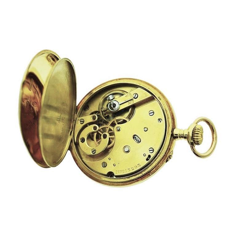 Patek Philippe 18 Karat Yellow Gold Pendant Watch with Enamel Dial and Archival 2