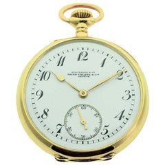 Patek Philippe 18 Karat Yellow Gold Pendant Watch with Enamel Dial and Archival