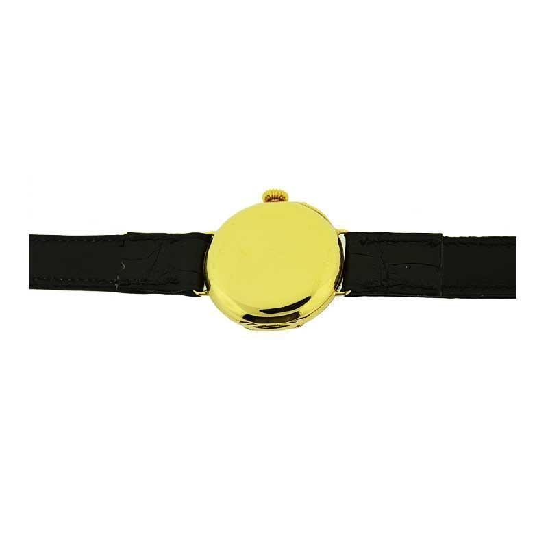 Women's or Men's Patek Philippe 18 Karat Yellow Gold Pin Set Wristwatch, circa 1900s