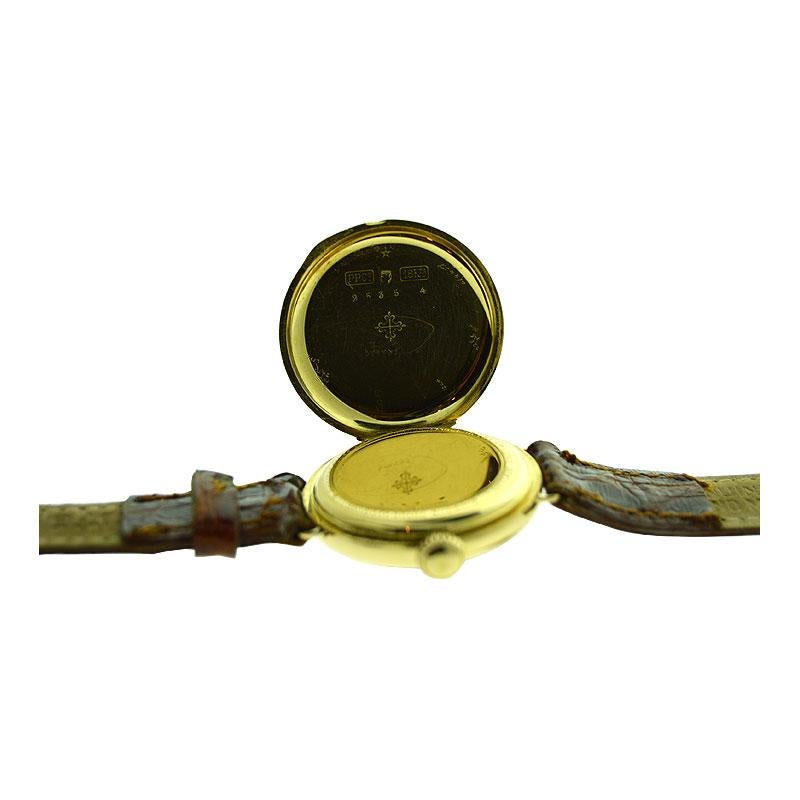 Patek Philippe 18 Karat Yellow Gold Wrist Watch, circa 1900s with Original Dial 7