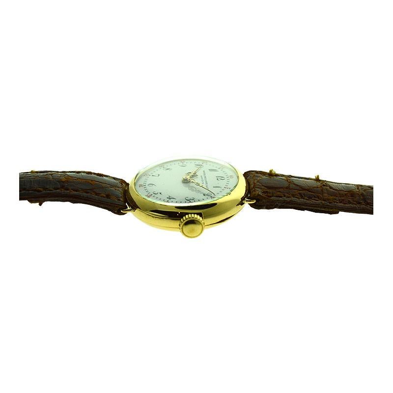 Women's Patek Philippe 18 Karat Yellow Gold Wrist Watch, circa 1900s with Original Dial