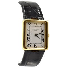 Patek Philippe 18 Karat Yellow Gold Wristwatch on Strap Ref 4224