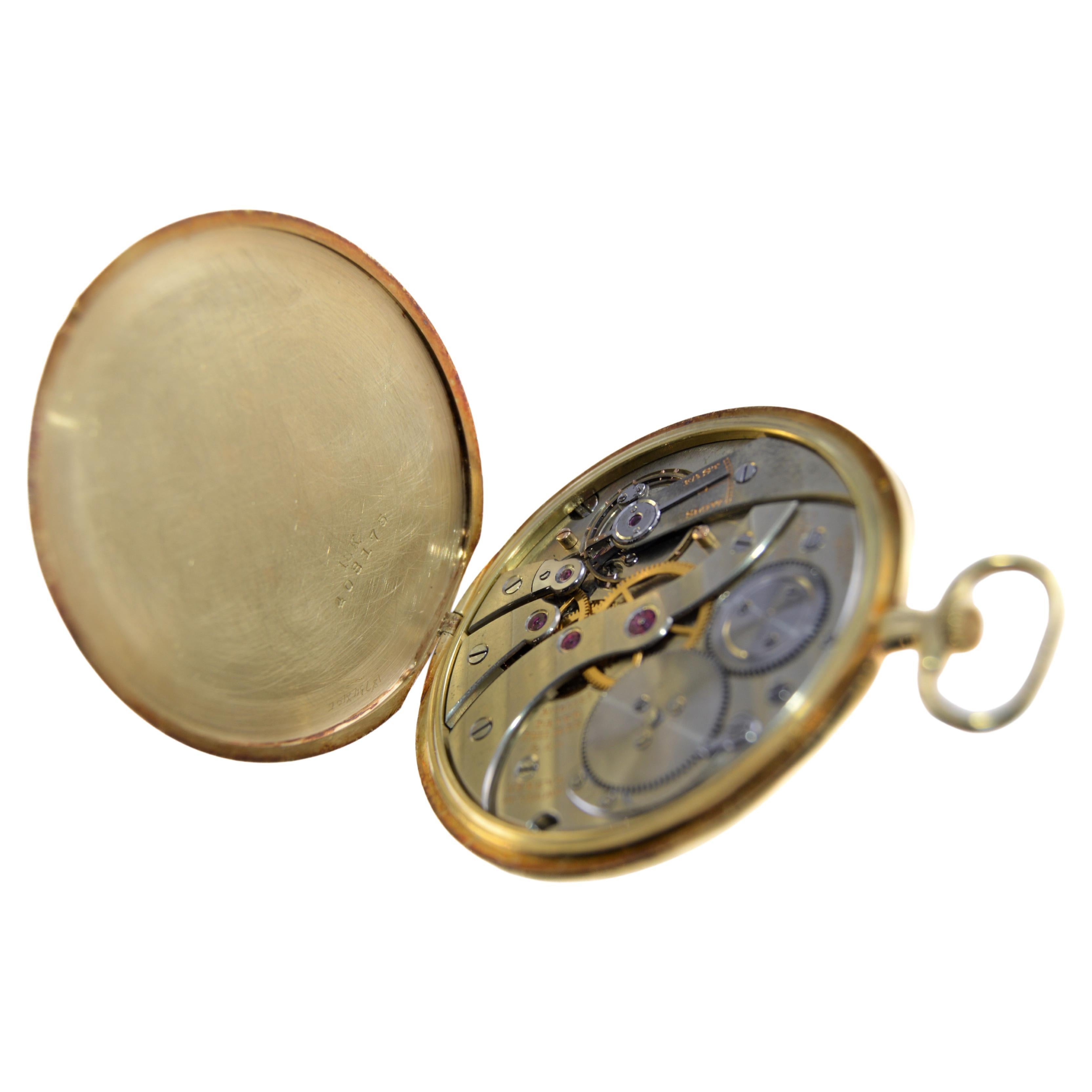 Patek Philippe 18 Kt Yellow Gold Ultra Thin Pocket Watch, Worlds Thinnest Watch For Sale 5
