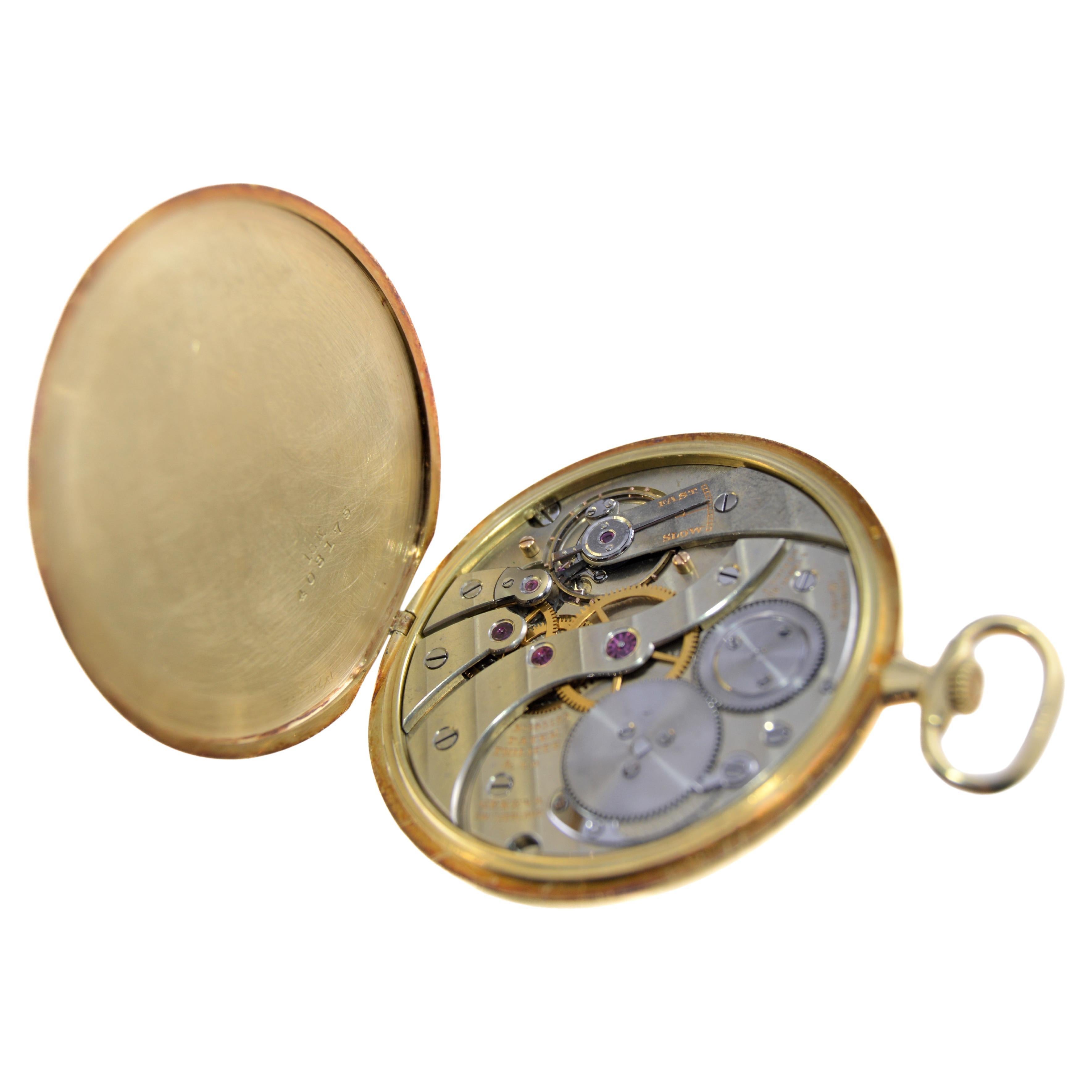 Patek Philippe 18 Kt Yellow Gold Ultra Thin Pocket Watch, Worlds Thinnest Watch For Sale 6