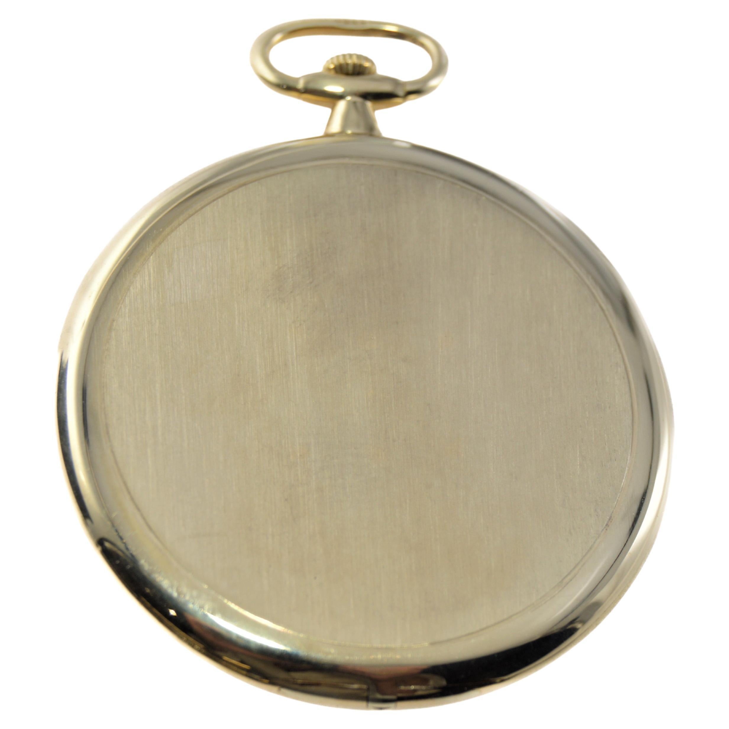 Patek Philippe 18 Kt Yellow Gold Ultra Thin Pocket Watch, Worlds Thinnest Watch In Excellent Condition For Sale In Long Beach, CA