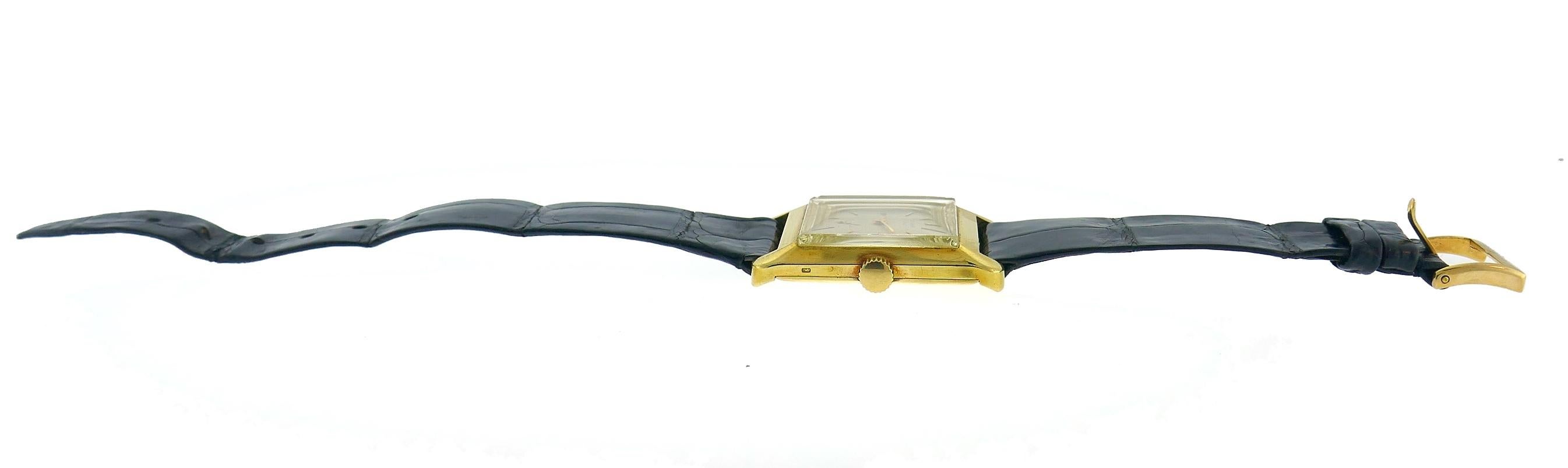 Patek Philippe 18k Gold Manual Wind Wristwatch For Sale 6