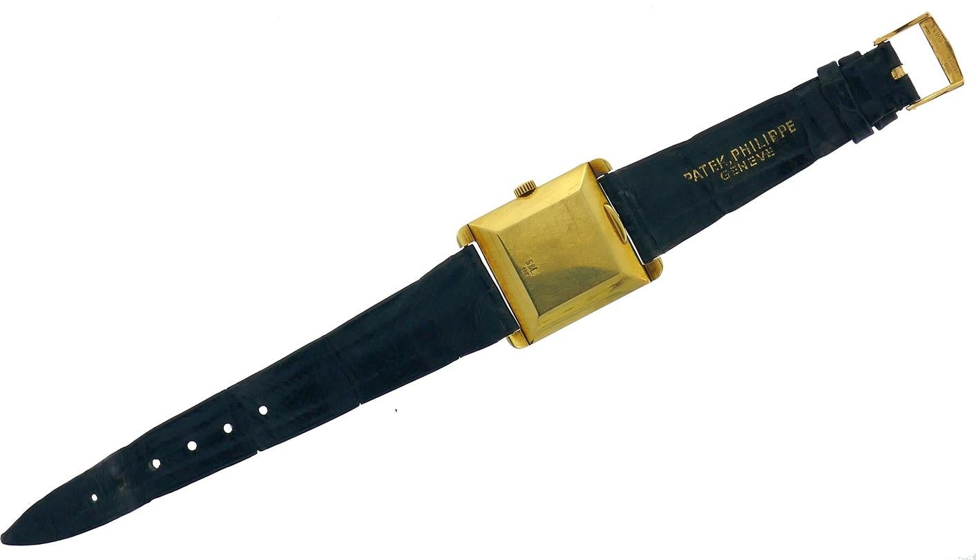 Handaufzugs-Armbanduhr von Patek Philippe aus 18 Karat Gold im Angebot 10