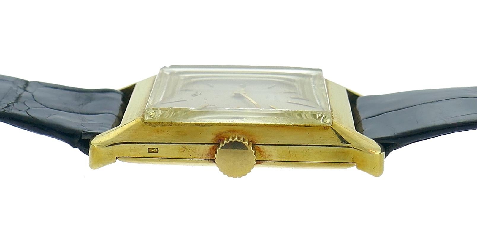 Handaufzugs-Armbanduhr von Patek Philippe aus 18 Karat Gold im Angebot 5