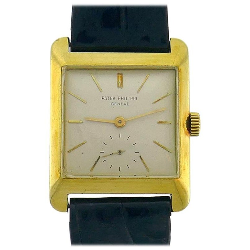 Handaufzugs-Armbanduhr von Patek Philippe aus 18 Karat Gold