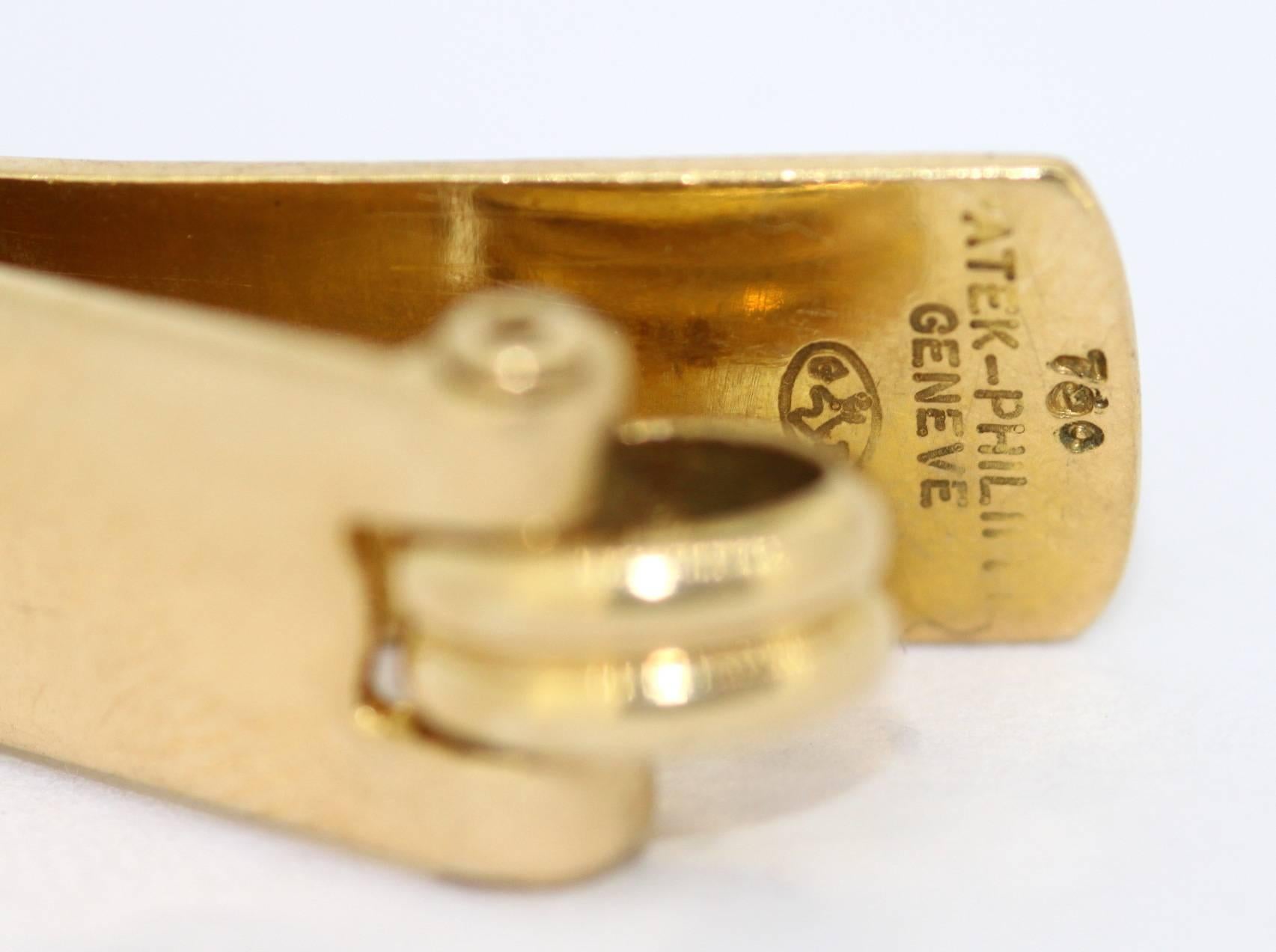 Patek Philippe 18 Karat Gold Money / Tie Clip, London, 1963 1