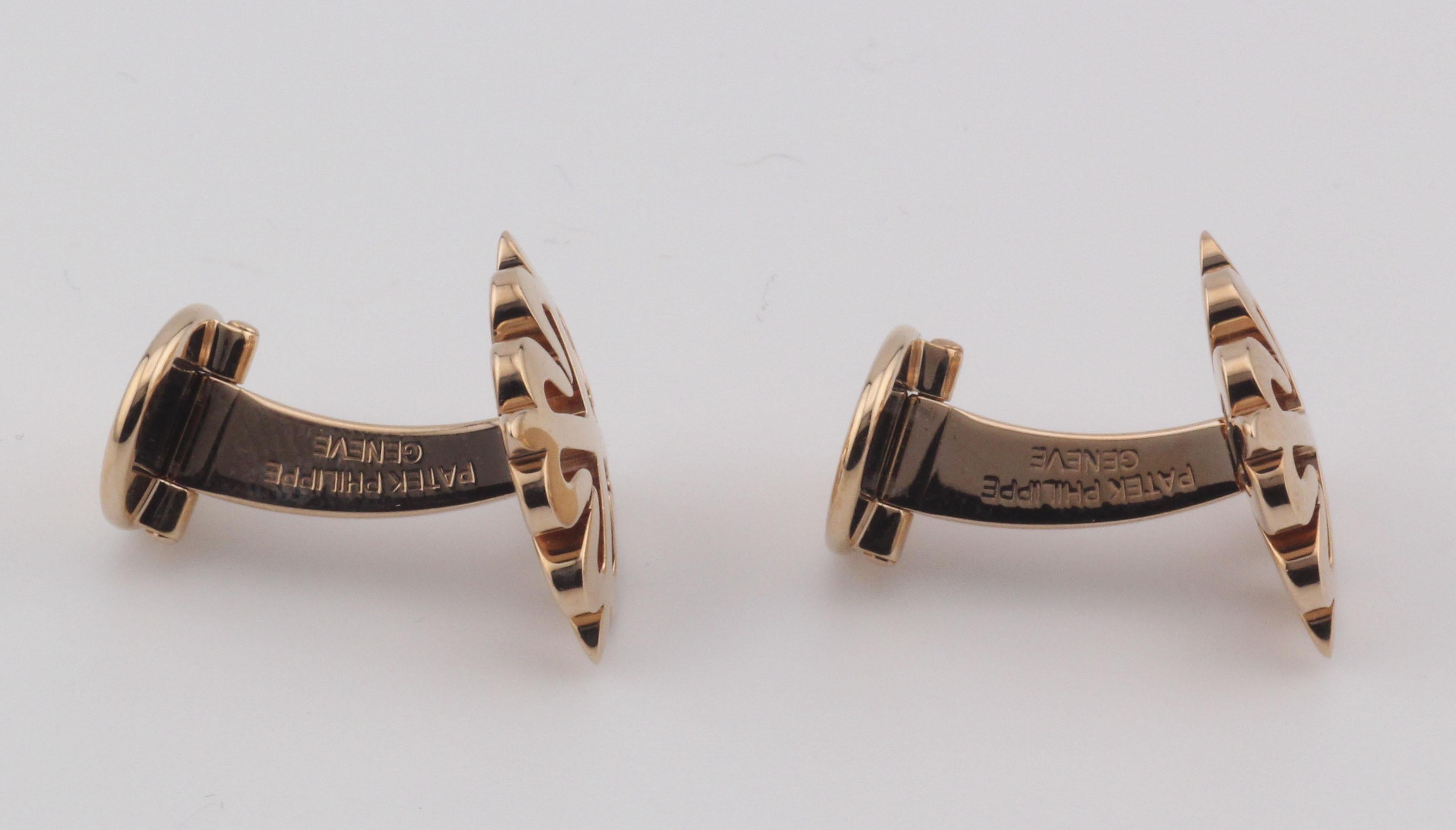 Patek Philippe 18K Rose Gold Calatrava Cross Cufflinks 205.9083R5-001 2