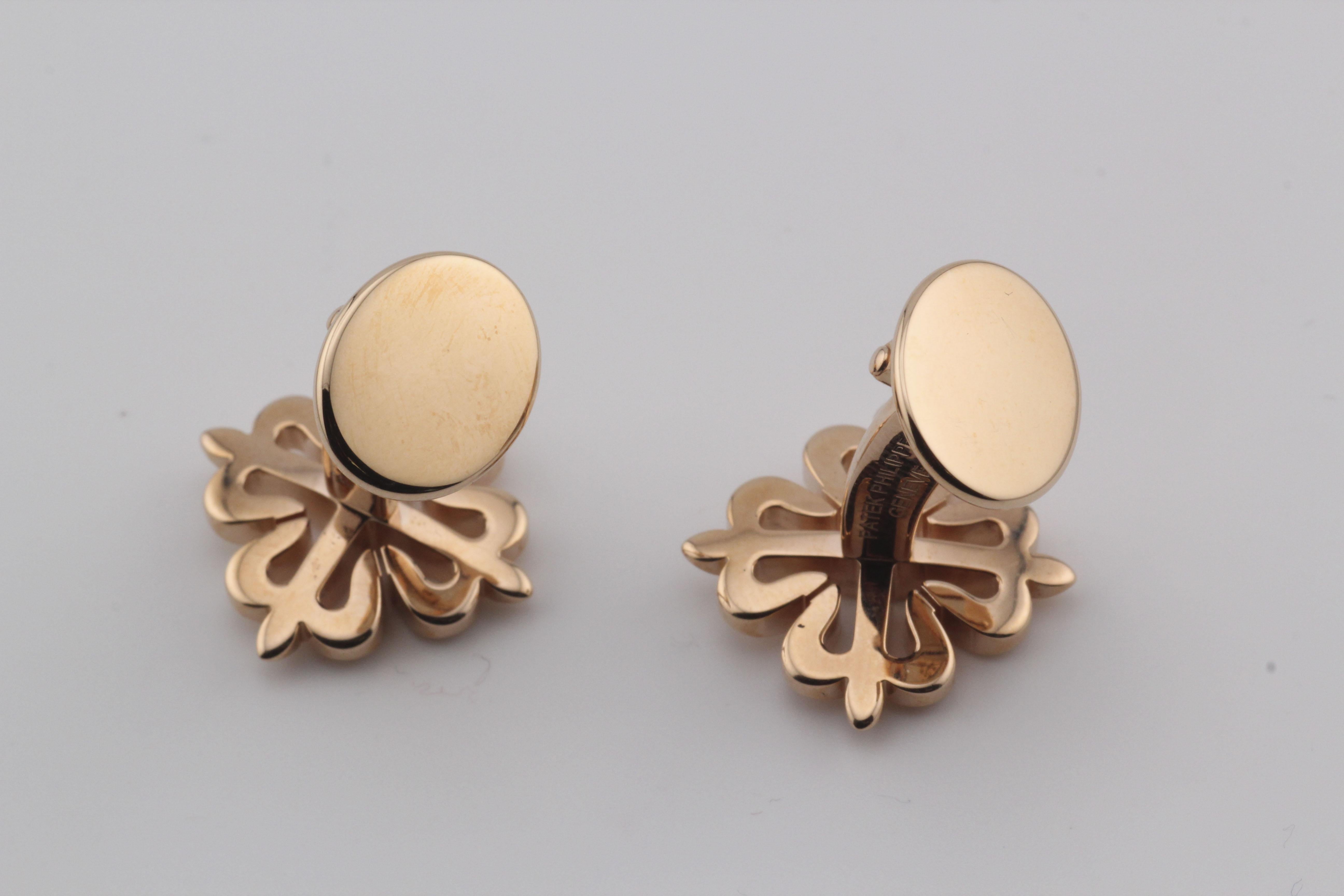 Patek Philippe 18K Rose Gold Calatrava Cross Cufflinks 205.9083R5-001 4