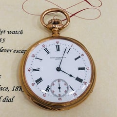 Patek Philippe 18 Karat Rose Gold Pocket Watch, 1887