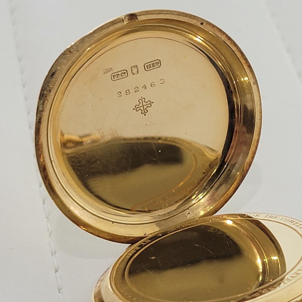 Patek Philippe 18k Solid Gold Enamel Pocket Watch 44MM 1920s All Original RA530 7