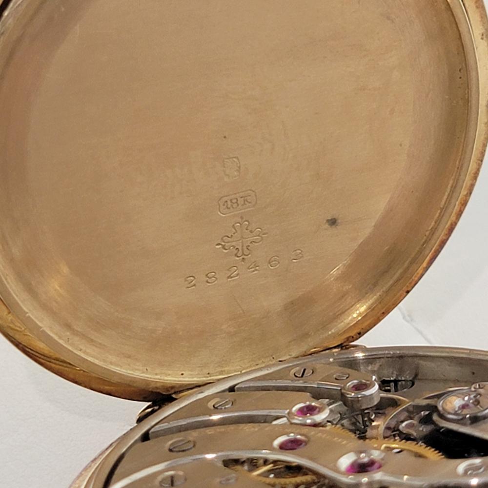 Patek Philippe 18k Solid Gold Enamel Pocket Watch 44MM 1920s All Original RA530 8