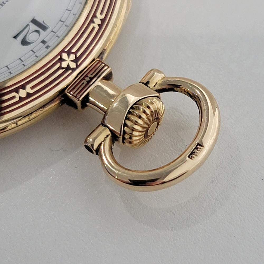 Patek Philippe 18k Solid Gold Enamel Pocket Watch 44MM 1920s All Original RA530 3