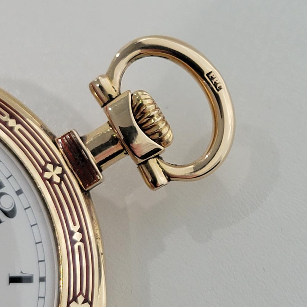 Patek Philippe 18k Solid Gold Enamel Pocket Watch 44MM 1920s All Original RA530 4