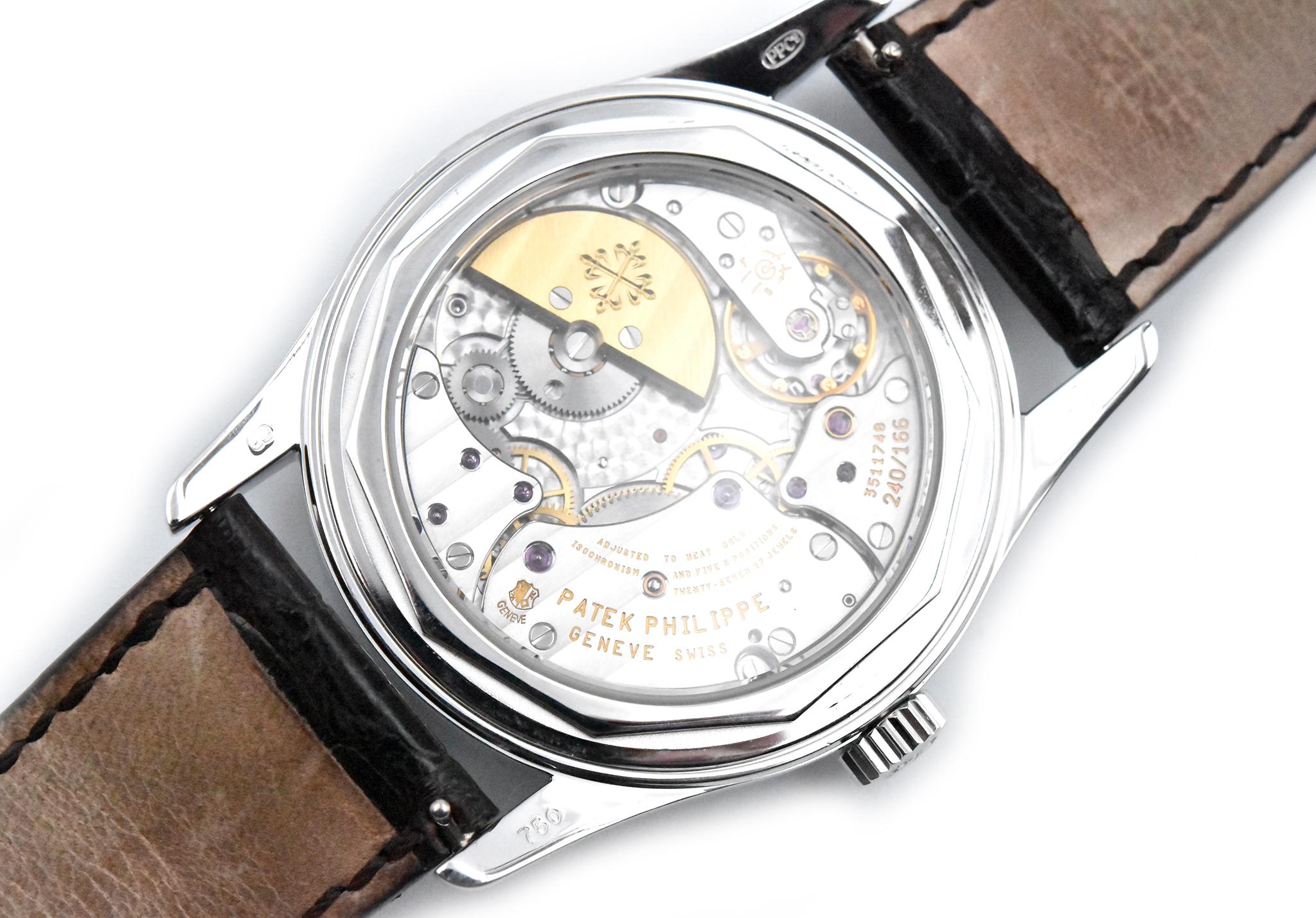 Men's Patek Philippe 18 Karat White Gold Calatrava Automatic Watch Ref. 6000G