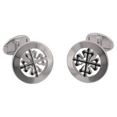 Patek Philippe  18K White Gold Calatrava Cross Cufflinks 205.9089J3-001