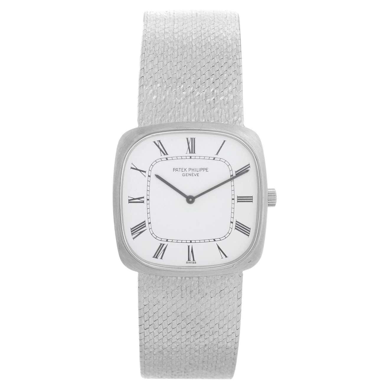 Patek Philippe 18k White Gold Golden Ellipse Men's Watch Ref. 3566 For ...