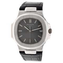 PATEK PHILIPPE 18K White Gold Nautilus, Gray Dial