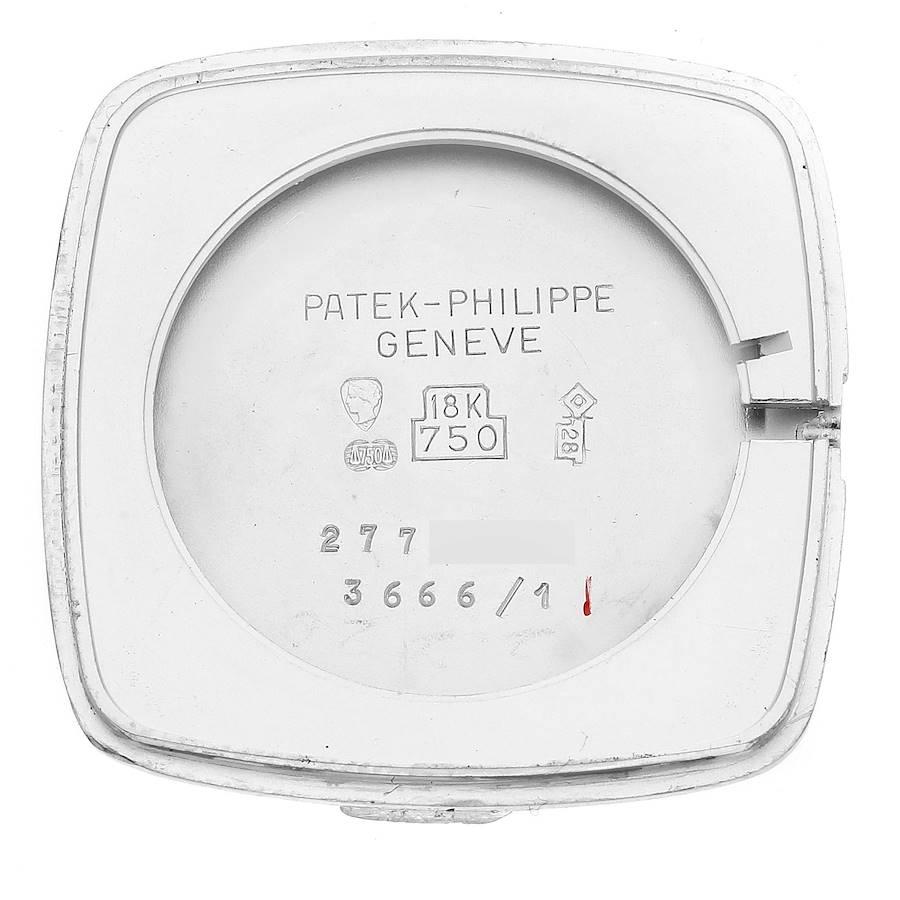 Patek Philippe 18k White Gold Silver Dial Vintage Mens Watch 3666 In Good Condition In Atlanta, GA