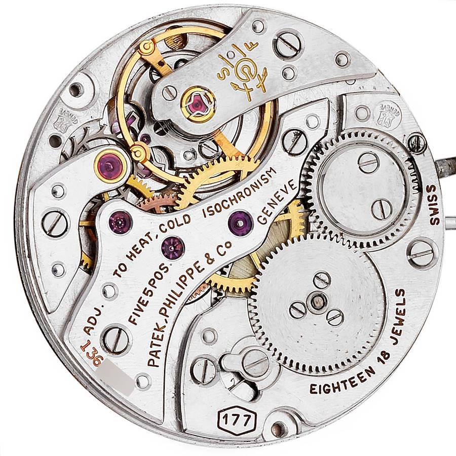 Men's Patek Philippe 18k White Gold Silver Dial Vintage Mens Watch 3666