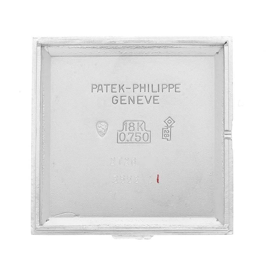 Patek Philippe 18k White Gold Textured Dial Vintage Mens Watch 3553 Box Papers For Sale 2